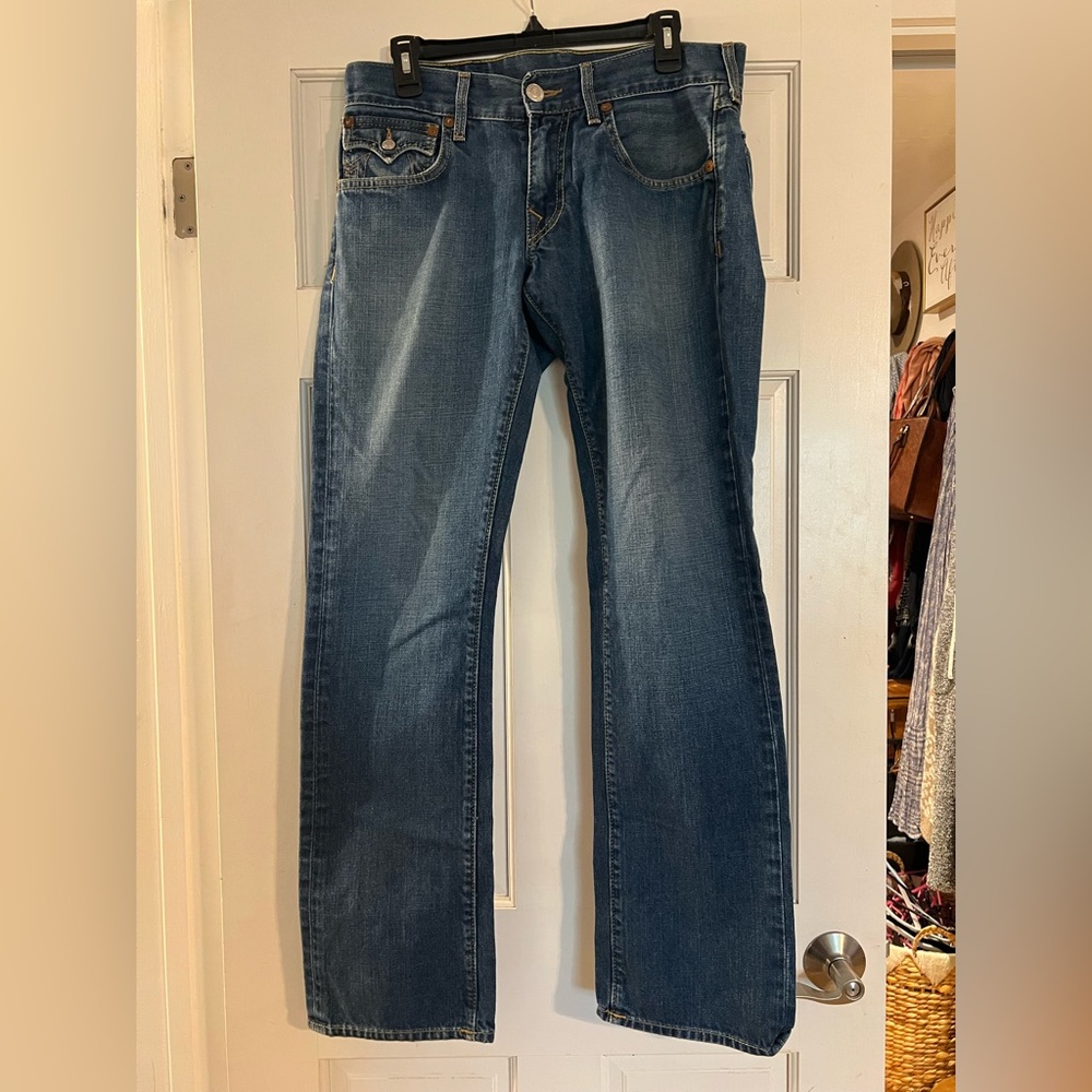 True Religion Blue Straight Jeans